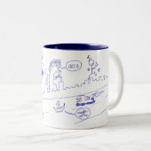 Pilz-Eのアートワークのマグ ツートーンマグカップ (正面右)