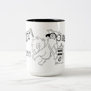 Pilz-Eのコーヒー荒い鼻息のマグ ツートーンマグカップ
