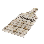 Pilze Muster braun, beige und grau カッティングボード (角)