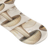 Pilze Muster braun, beige und grau カッティングボード (角)