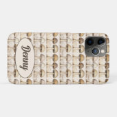Pilze Muster braun, beige und grau Case-Mate iPhoneケース (裏面(横))