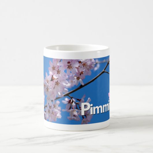 Pimmitの丘の庭のマグ-桜 コーヒーマグカップ (中央)