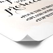 Pimp your Prosecco Fall Autumn Shower sign ポスター (角)