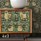 Pimpernelシームレス10の12フェイク金ゴールドとSage Green タイル