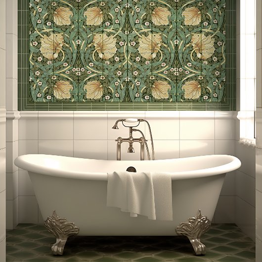 Pimpernelシームレス12の12フェイク金ゴールドとSage Green タイル