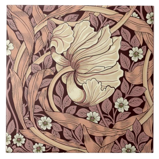 Pimpernelシームレス1/2 William Morris Arts Crafts タイル (正面)