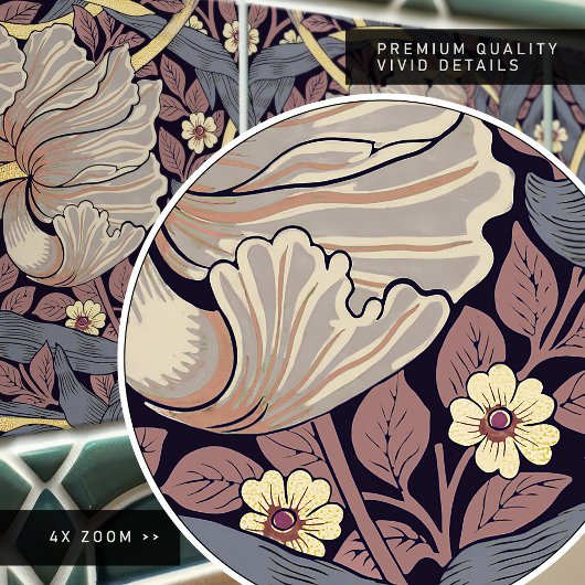 Pimpernelシームレス1/2 William Morris Arts Crafts タイル