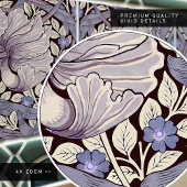 Pimpernelシームレス1/2 William Morris Arts Crafts タイル