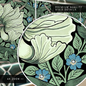 Pimpernelシームレス2/2 William Morris Arts Crafts タイル