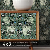 Pimpernelシームレス8 of 12 Sage Green Blue タイル