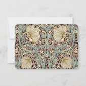 PimpernelヴィンテージフローラアールヌーボーRSVPカード 招待状 (裏面)