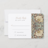 PimpernelヴィンテージフローラアールヌーボーRSVPカード 招待状 (正面)