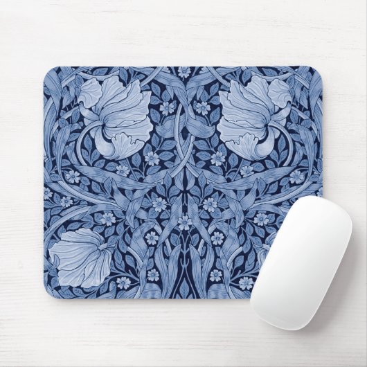 Pimpernel Blue Monotone, William Morris マウスパッド (マウス)
