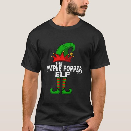 PIMPLE POPPER小妖精や小人ファミリークリスマスグループマッチング Tシャツ (正面)