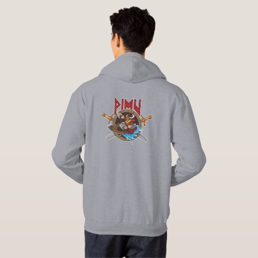 Pimu Men's Hoodie パーカ (裏面フル)