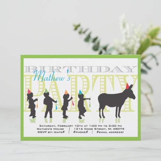 Pinろばの誕生日の招待状の尾 招待状 (スタンド正面)