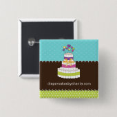 Pinを広告するおむつのケーキ 缶バッジ (正面&裏面)