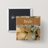 Pinを結婚しているモモの花嫁 缶バッジ (正面&裏面)