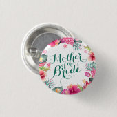 Pinボタンを結婚している花嫁の母 缶バッジ (正面&裏面)