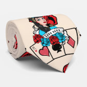 Pin女の子、ロックビリー ネクタイ (ロール)