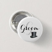 Pin背部ボタンのバッジを結婚しているカスタムな新郎 缶バッジ (正面&裏面)