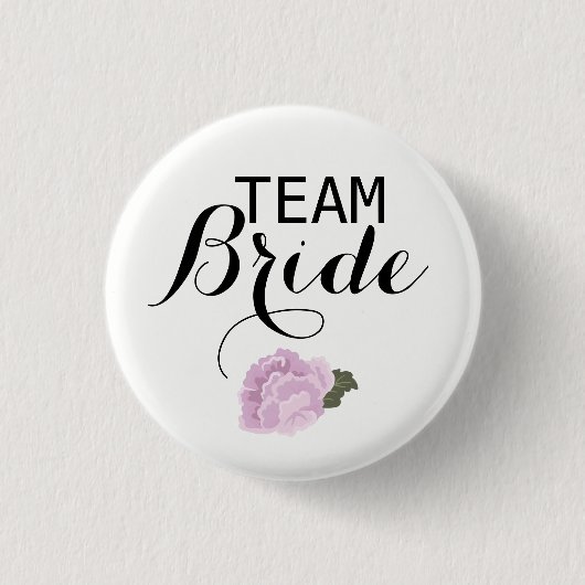 Pin背部ボタンのバッジを結婚しているチーム花嫁を開花して下さい 缶バッジ (正面)