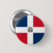 Pin/ボタンのバッジのドミニカ共和国の旗 缶バッジ (正面&裏面)