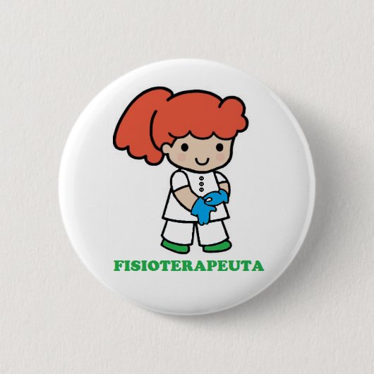 Pin de chica fisioterapeuta 缶バッジ (正面)