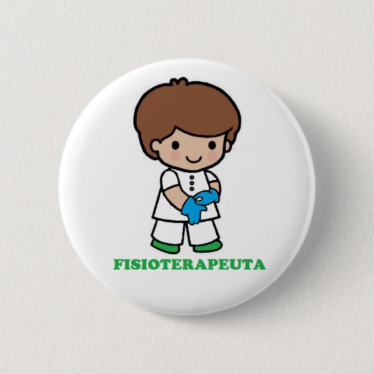 Pin de chico fisioterapeuta 缶バッジ (正面)