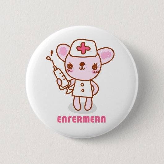 Pin de enfermera ratoncita 缶バッジ (正面)