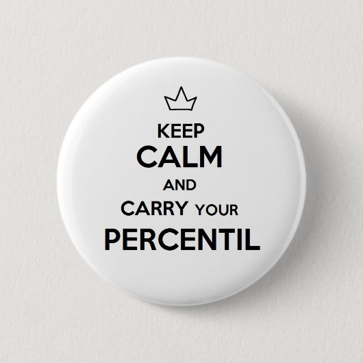 Pin de keep calm percentil 缶バッジ (正面)