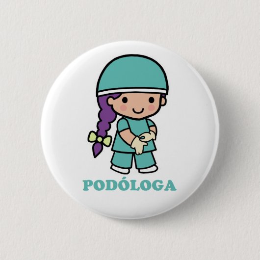 Pin de podóloga 缶バッジ (正面)