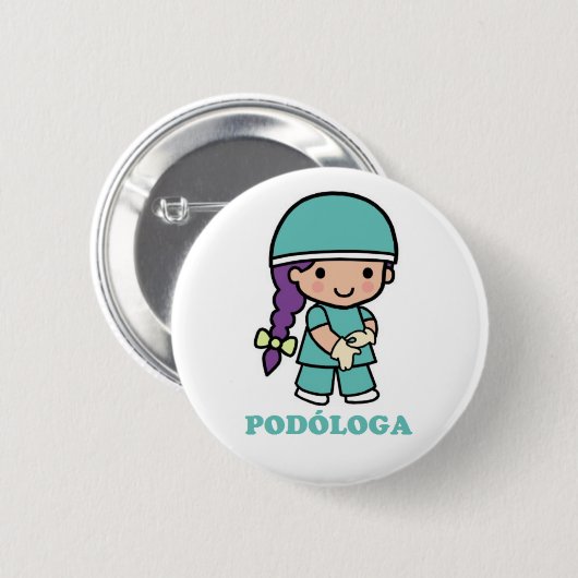 Pin de podóloga 缶バッジ (正面&裏面)