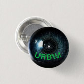 Pin hack - Eye U'R'B'W! (You are beign watched!) 缶バッジ (正面&裏面)