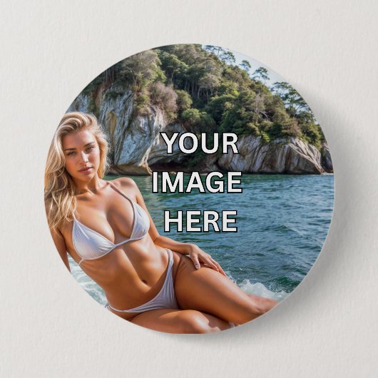PIN IT! 📌 Custom Buttons – Add Image or Text 缶バッジ (正面)