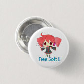 Pin Kasane Teto 缶バッジ (正面&裏面)