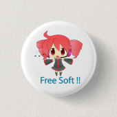 Pin Kasane Teto 缶バッジ (正面)