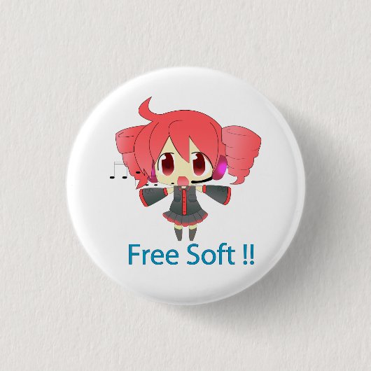 Pin Kasane Teto 缶バッジ (正面)