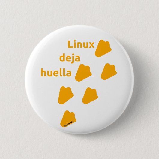 pin linux 缶バッジ (正面)