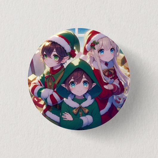 Pin niños Navidad 缶バッジ (正面)