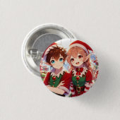 Pin niños Navidad 缶バッジ (正面&裏面)