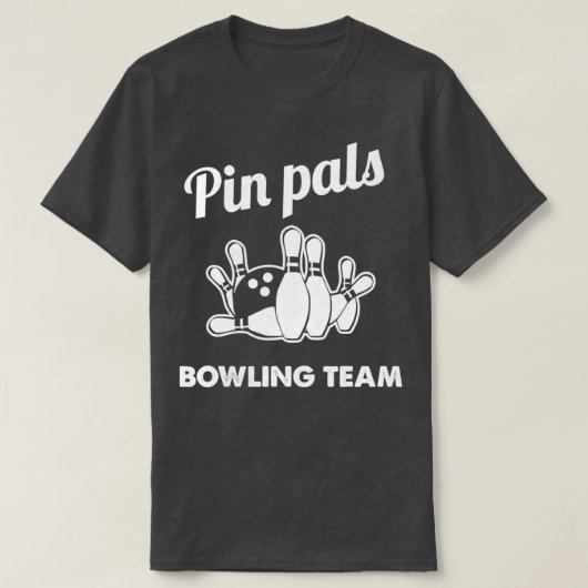 Pin Palボーリングチームボールボウリングをする人、 クリケットの投手T Tシャツ (デザイン正面)
