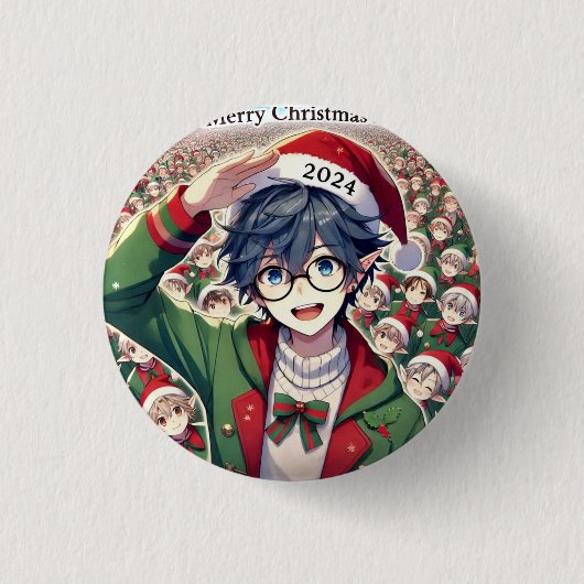 Pin personaje navidad 缶バッジ (正面)