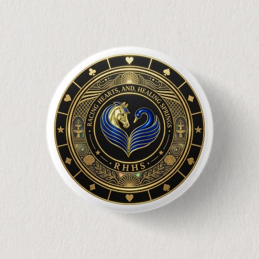 Pin - Racing Hearts and Healing Springs 缶バッジ (正面)