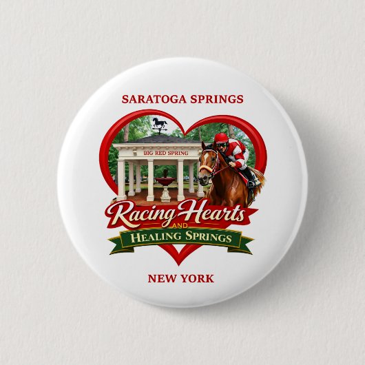 Pin - Racing Hearts and Healing Springs 缶バッジ (正面)