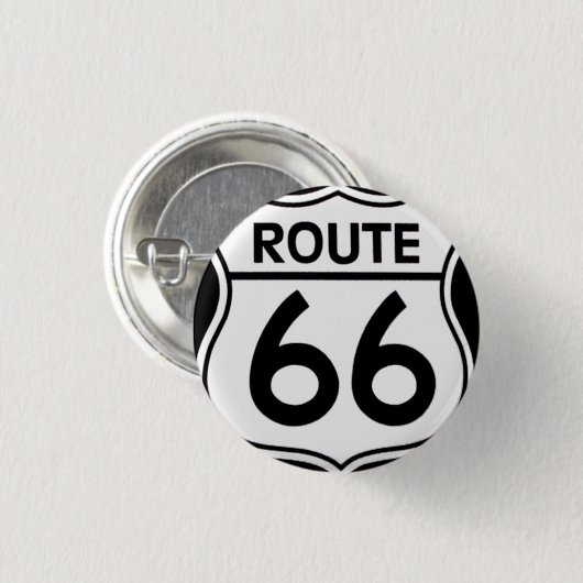 Pin "ROUTE 66" 缶バッジ (正面&裏面)