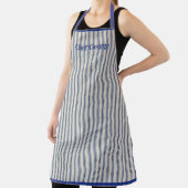 Pin Stripe Apron Name French Style エプロン (インサイチュ)