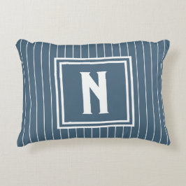 Pin Stripe - Navy + White アクセントクッション