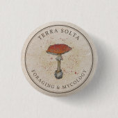 Pin Terra Solta - Foraging & Mycology 缶バッジ (正面)