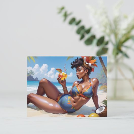 Pin-up à la plage ポストカード (スタンド正面)